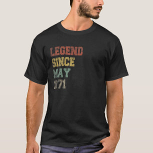50Th Birthday Legend Since May 1971 Vintage 50 Yea T-Shirt