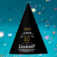 50th Birthday Legendary Black Gold Retro