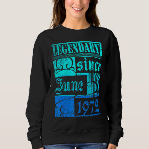 50th Birthday Legendary Since June 1972 Vintage Re Sweatshirt