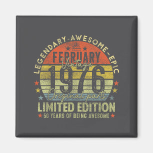 50th Birthday Legends February 1996 Vintage 50 Yea Magnet