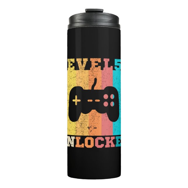 50th Birthday Level 50 Unlocked Thermal Tumbler (Front)