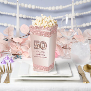 50th Birthday Making 50 Look Good Rose Gold Favour Box