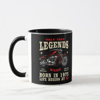 50th Birthday Man Biker Motorcycle Chopper 1975 Mug
