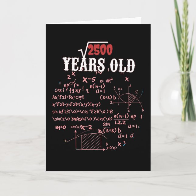 50th Birthday Math Card (Front)