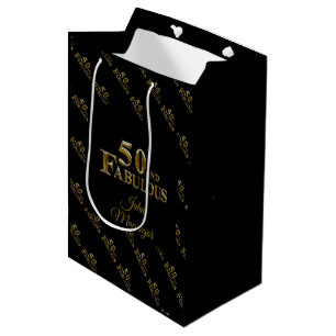 50th Birthday  Medium Gift Bag