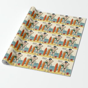 50th Birthday 💪🤣 Mens Funny Bodybuilder Muscle Wrapping Paper
