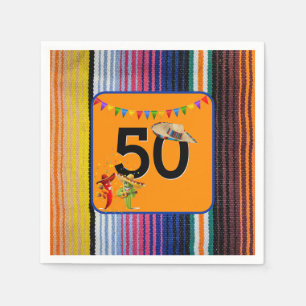 50th Birthday Mexican Design Napkin