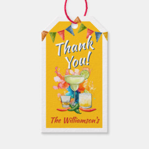 50th Birthday Mexican Fiesta Thank You Gift Tags