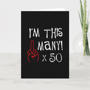 50th birthday Middle Finger Salute Card