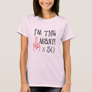 50th birthday Middle Finger Salute T-Shirt