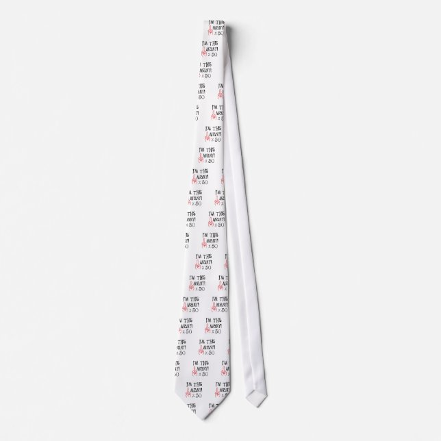 50th birthday Middle Finger Salute Tie (Front)