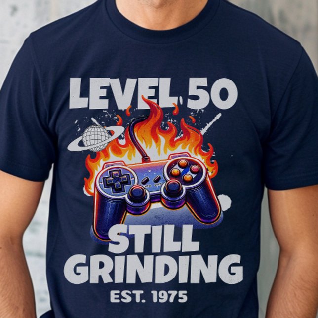 50th Birthday Modern Game Controller Birthday T-Shirt (Creator Uploaded)