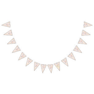 50th Birthday Modern Minimalist Faux Gold Glitter Bunting