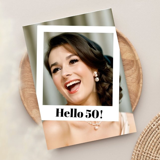 50TH Birthday Modern Photo Surprise Invitation (Creator Uploaded)