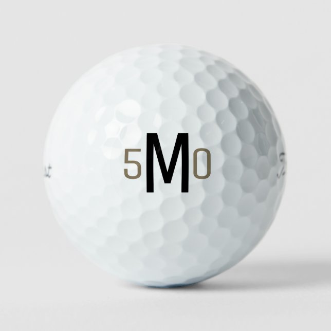 50th Birthday Monogram II  Titleist Pro V1 Golf Balls (Front)