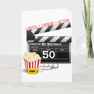 50th Birthday Movie Theme Card