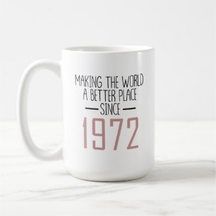 50th Birthday Mug Making the world a better place 