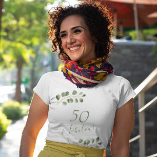 50th birthday name personalised elegant  T-Shirt