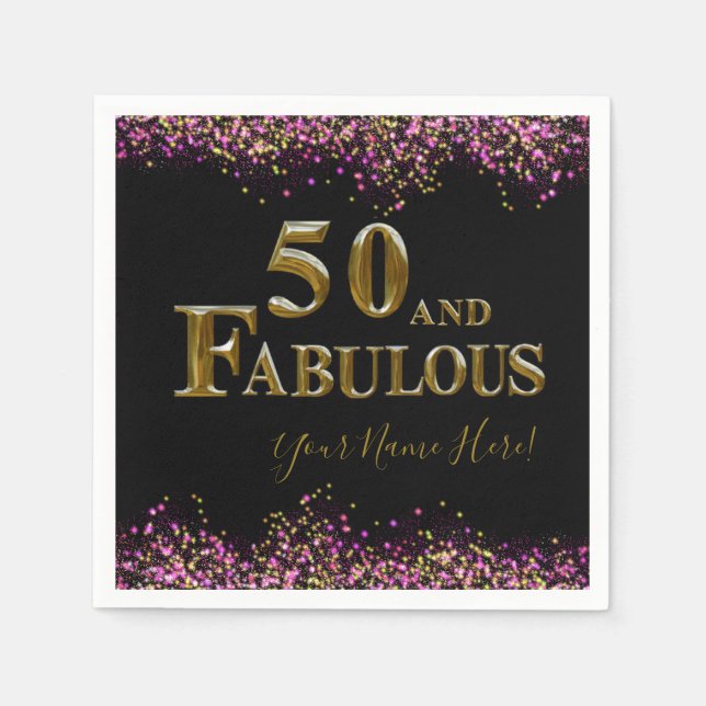 50th Birthday  Napkin (Front)