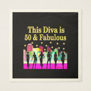 50TH BIRTHDAY NEW YORK CITY DESIGN NAPKIN