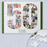 50th Birthday Number 50 Photo Collage 17 Picture Jigsaw Puzzle<br><div class="desc">Create your own photo puzzle for a unique 50th birthday gift. Holding 17 custom photos, the photo puzzle can be further personalised with a name and date of birth. The number 50 photo collage has a variety of landscape, square and portrait photos, giving you lots of flexibility in placing your...</div>