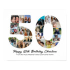 50th Birthday Number 50 Photo Collage Anniversary