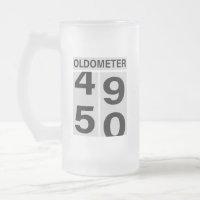 50th Birthday Oldometer Beer Mug