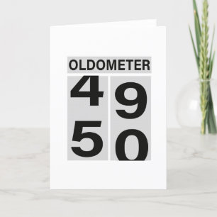 50th Birthday Oldometer Holiday Card