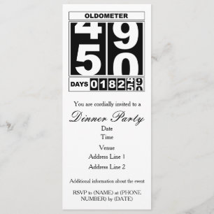 50th Birthday Oldometer Invitation