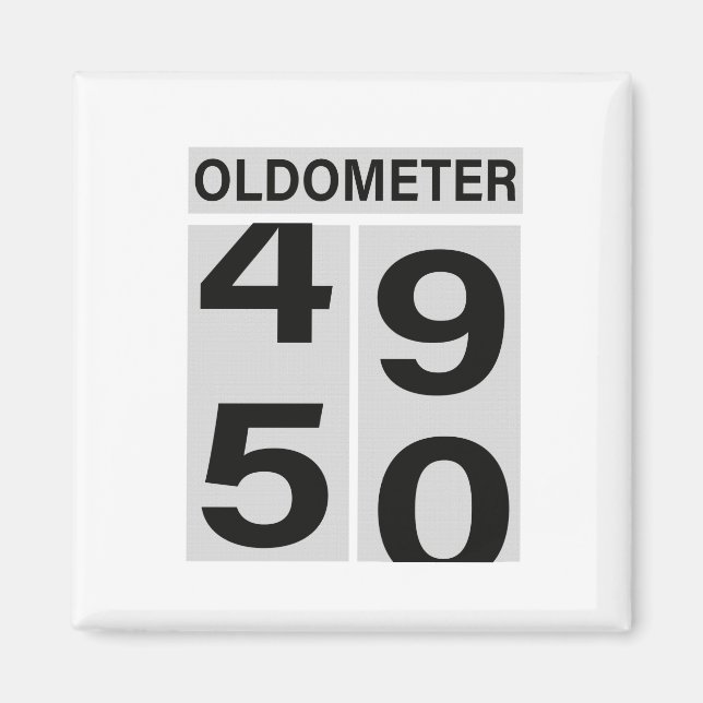 50th Birthday Oldometer Magnet (Front)