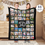 50th Birthday or Any Age Birthday 44 Photo Collage Fleece Blanket<br><div class="desc">Create a custom photo memory blanket for any age birthday (shown with 50) utilising this easy-to-upload photo collage template with 44 pictures to commemorate a special birthday for a meaningful keepsake gift of memories. All text is editable to personalise as desired. CHANGES: Change the background colour and/or the text font...</div>