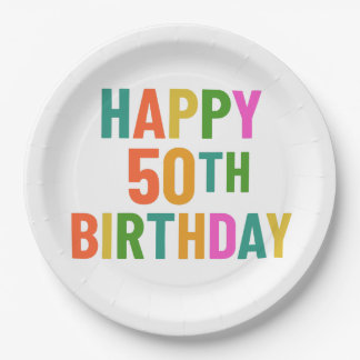 50th Birthday Paper Plate