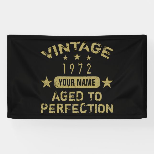 50th Birthday Party 1972 Add Your Name Banner (Horizontal)