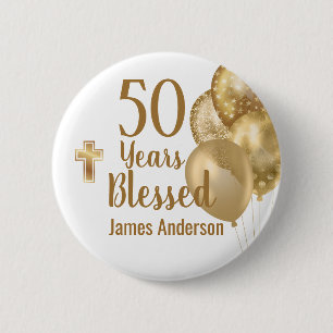 50th Birthday Party 6 Cm Round Badge
