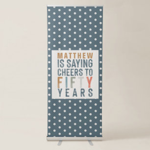 50th birthday party accessories retractable banner