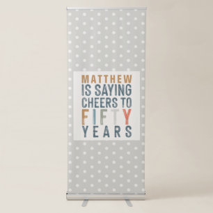50th birthday party accessories retractable banner