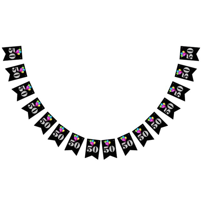 50th birthday party balloons bunting  (All)