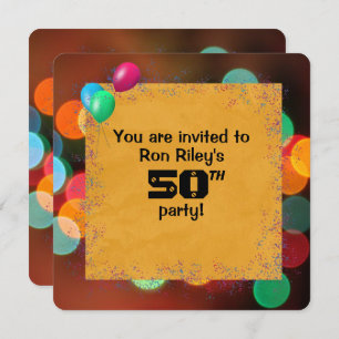 50th Birthday Party Bash Invitation