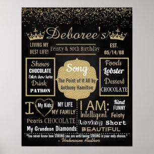 50th Birthday Party Chalkboard sign board