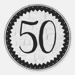 50th Birthday Party Classic Round Sticker