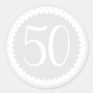 50th Birthday Party Classic Round Sticker
