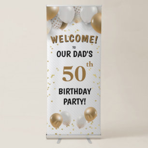 50th Birthday Party, Dad, Father, Retractable Banner