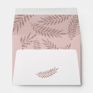 50th Birthday party faux glitter pink and gold Env Envelope