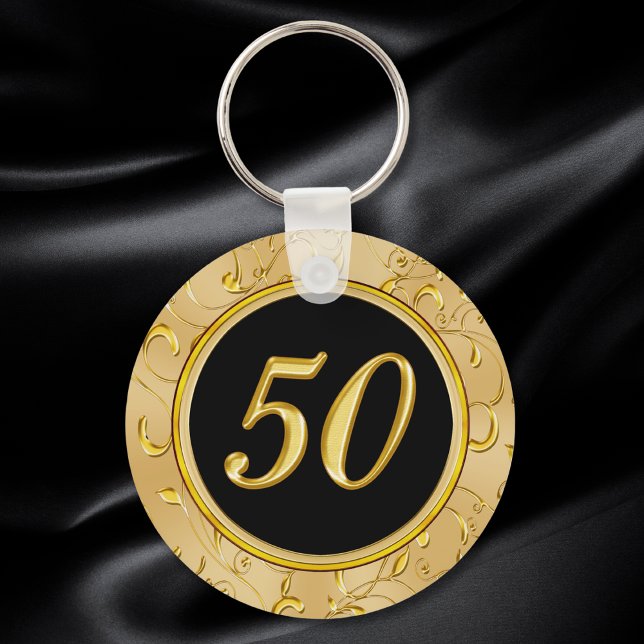 50th Birthday Party Favors 50th Anniversary Favors Key Ring
