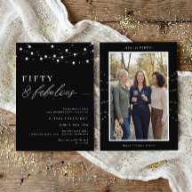 50th Birthday Party Fifty & Fabulous Modern