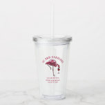 50th Birthday Party Flamingo Tropical Theme Custom Acrylic Tumbler<br><div class="desc">Cute personalised 50th birthday party swag featuring a wine sipping flamingo. Add your name and message by clicking on the "Personalise" button to create a unique party swag for your celebration. Makes a perfect keepsake for guests to remember this special milestone</div>