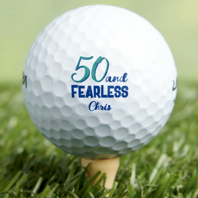 50th birthday party for men awesome golf balls (Creator Uploaded)