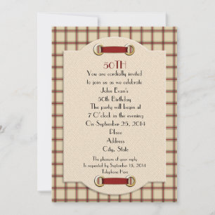 50th Birthday party formal invitation for man