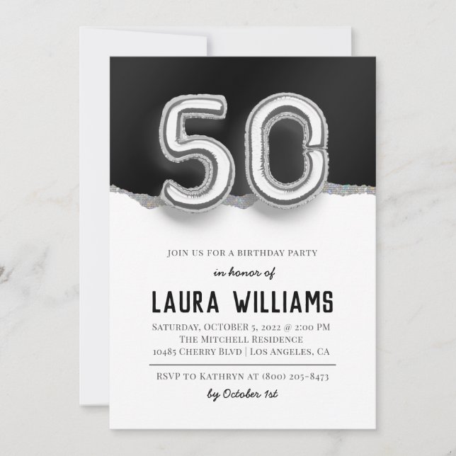 50th Birthday Party Invitation (Front)