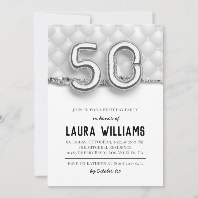 50th Birthday Party Invitation (Front)